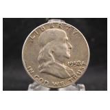 1958 Franklin Silver Half Dollar