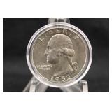 1952-D Uncirculated Washington Silver Quarter