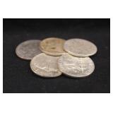 Lot of 5 Mixed Date Silver Dimes