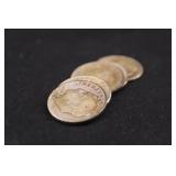 Lot of 5 Mixed Date Silver Dimes