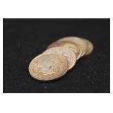 Lot of 5 Mixed Date Silver Dimes