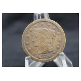1845 Braided Hair Large Cent