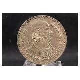 1961 Mexico 1 Peso Silver Coin