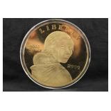 4oz .999 Silver Gold Plated Round