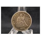 1876-S Seated Liberty Silver Quarter *Excellent