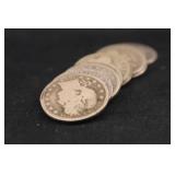Lot of 11 Silver Barber Quarters