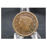 1847 Braided Hair Large Cent