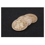 Lot of 3 Mixed Date Mercury Silver Dimes