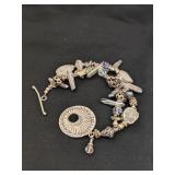 Handcrafted Silver-plate Charm Bracelet