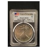 2021 MS70 1oz .999 Silver U.S. American Eagle