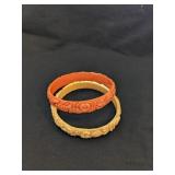 Vintage Carved Celluloid Bangle Bracelets