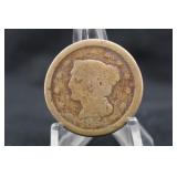 1854 Braided Hair Large Cent