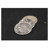 Lot of 3 Silver Mixed Date Dimes 2 UNC