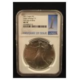2021 MS70 1oz .999 Silver U.S. American Eagle