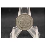1865 3 Cent Nickel Coin