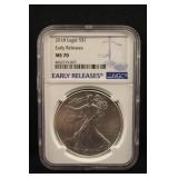 2018 MS70 Certified 1oz .999 Silver Eagle