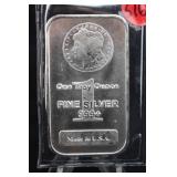 1 Troy oz .999 Fine Silver Bar