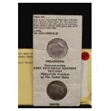 Set of 2 1964 Kennedy Silver Half Dollars Tidy