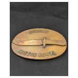 Classic Coffin Bowie Knife Belt Buckle