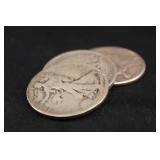 Lot of 3 Silver Walking Liberty Half Dollar