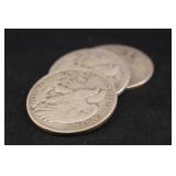 Lot of 3 Silver Walking Liberty Half Dollar