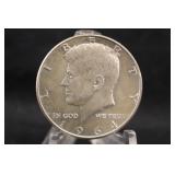 1964 silver Kennedy Half Dollar