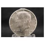 1964 silver Kennedy Half Dollar