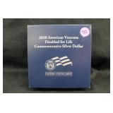 2010 Disabled Veterans Proof Silver Dollar