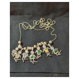 .925 Silver 24" Chain & Seven Child Charms   21.2g