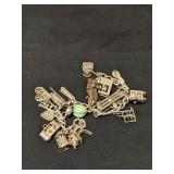 Silver Bracelet with Charms   39.8g