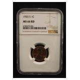 1955-S Certified Lincoln Wheat Cent