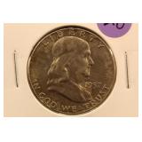 1957-D Silver Franklin Half Dollar