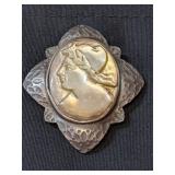Sterling Silver Vintage Mother-of-pearl Cameo