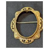 Antique Brooch Frame    1.75" Tall