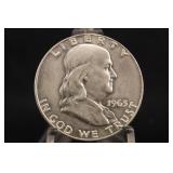 1963-D Silver Franklin Half Dollar
