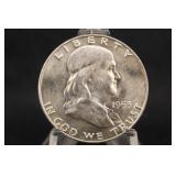1953-D Silver Franklin Half Dollar
