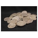 Lot of 45 Mixed Date Silver Dimes