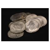 Lot of 14 90% Silver Kennedy Half Dollars