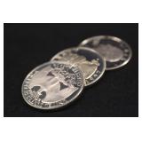 Lot of 3 Washington Silver Proof Quarters