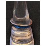 .925 Silver Band  Sz  7   Blue Accent2.2g