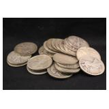 Lot of 13 Walking Liberty Silver Half Dollars