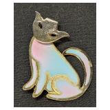 James H. Hall Yankee Silversmiths Vintage Cat Pin