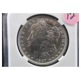 1887-P Uncirculated Morgan Silver Dollar
