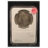 1891-CC Morgan Silver Dollar