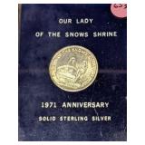 Sterling Silver Our Lady of Snows Shrine 1971