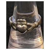 `.925 Silver Claddagh Ring Size 6  2.1g
