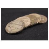 Lot of 5 Jefferson Mixed Date Silver War Nickel's