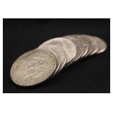 Lot of 10 40% Silver Kennedy Half Dollars
