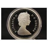 1986 Canada Silver Proof Dollar w/COA