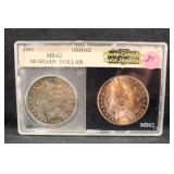 1885 Toned Morgan Silver Dollar